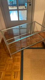 TV tafel, Ophalen, Gebruikt, 50 tot 100 cm, Glas