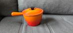 Casserole Le creuset orange vintage neuve, Ophalen, Zo goed als nieuw, Gietijzer, Kookpan of Snelkookpan