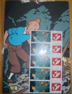 Set écriture Tintin / Kuifje : duostamps + papier, Timbres & Monnaies, Timbres | Europe | Belgique, Enlèvement ou Envoi