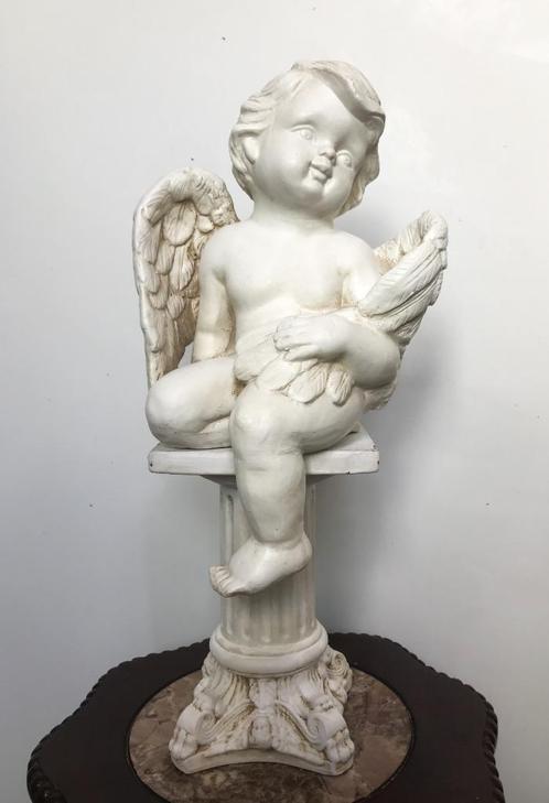 Engel Beeld Amor op Pilaar Sokkel H 45 Vintage😍💑🤗🤗🎁, Antiek en Kunst, Antiek | Religieuze voorwerpen, Ophalen of Verzenden