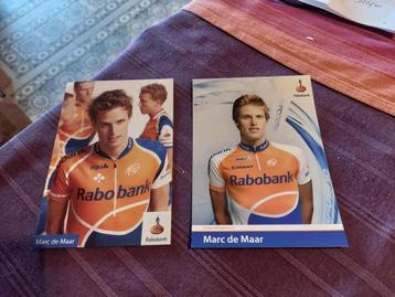 2 Wielerkaarten : Marc de Maar / Rabobank beschikbaar voor biedingen