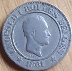 BELGIQUE : 20 CENTIMES 1861 XF ! !, Timbres & Monnaies, Monnaies | Belgique, Envoi, Monnaie en vrac, Autre