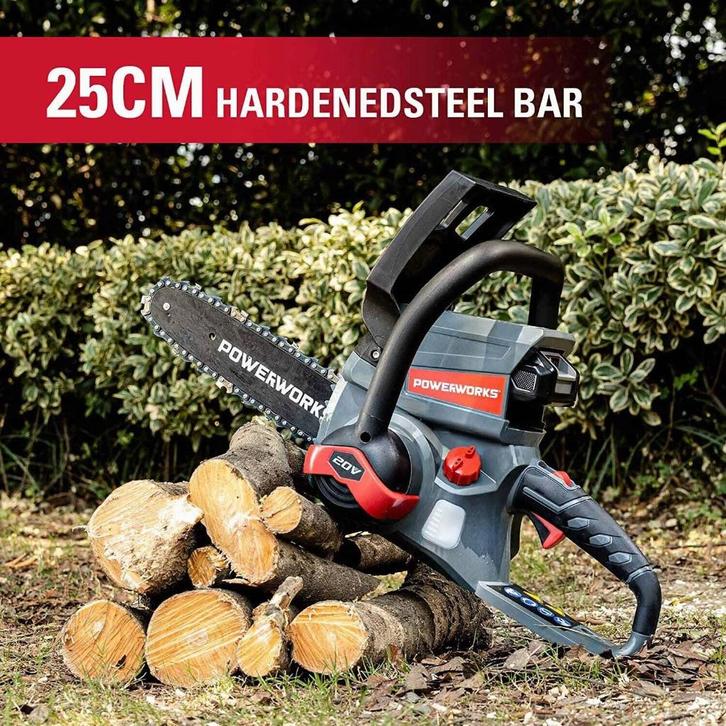 Accu Zaag Motorzaag Kettingzaag. 25cm Accu, 20V 2000mAh, Tuin en Terras, Hand-tuingereedschap, Nieuw, Ophalen of Verzenden