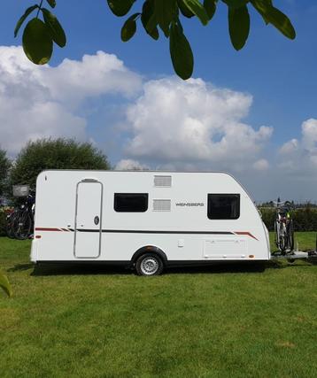 Nette caravan Weinsberg, Caravans en Kamperen, Caravans, 2 aparte bedden, Treinzit, Particulier, Ringverwarming
