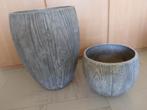 2 POTS FLEURS EN PIERRES, Tuin en Terras, Bloempotten, Ophalen, Steen