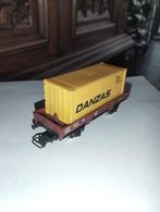 Platte wagen Jho 104568 container Danzas – Jouef, Jouef, Gelijkstroom of Wisselstroom, Wagon, Ophalen of Verzenden