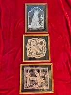 Voor je interieur: 3 handgemaakte kantkloswerken, Hobby en Vrije tijd, Kantklossen, Ophalen, Gebruikt, Overige typen