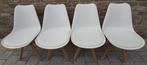 Moderne keukenstoelen, 4 wit en 4 zwart, Ophalen, Wit, Zo goed als nieuw, Metaal