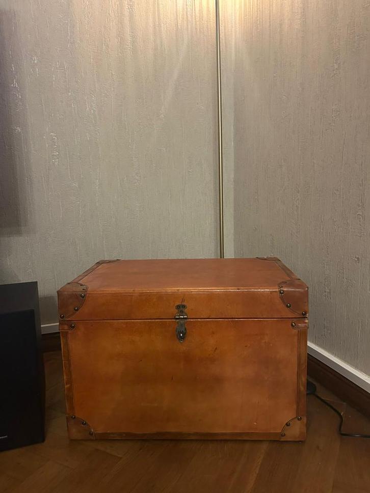 Stevige vintage opbergkist / dekenkist, Huis en Inrichting, Woonaccessoires | Kisten, Gebruikt, Minder dan 50 cm, Minder dan 50 cm