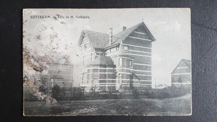 Zottegem Sottegem Villa de M. Gellincks, Verzamelen, Postkaarten | België, Ongelopen, Oost-Vlaanderen, Voor 1920, Ophalen of Verzenden