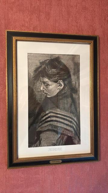 Tekening Van Gogh - Meisje met omslagdoek beschikbaar voor biedingen
