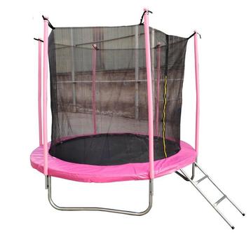 Trampoline avec filet de sécurité 244 cm - Rose disponible aux enchères