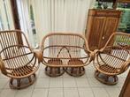 Salon rotin (bambou), Tuin en Terras, Ophalen, Rotan, 6 zitplaatsen, Zo goed als nieuw