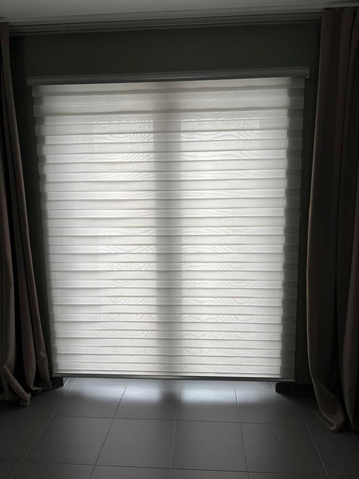 Ecru duo rolgordijn, Doe-het-zelf en Bouw, Rolluiken, Gebruikt, Ophalen