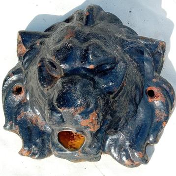Rare tête de lion antique en fonte pour fontaine, Enlèvement ou Envoi, Comme neuf, Fonte, Fontaine