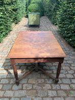 Vintage massieve eiken tafel –  einde 19e / begin 20e eeuw, Huis en Inrichting, Ophalen, Gebruikt, Eikenhout