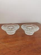Vintage glazen kaarsenhouders, Ophalen of Verzenden