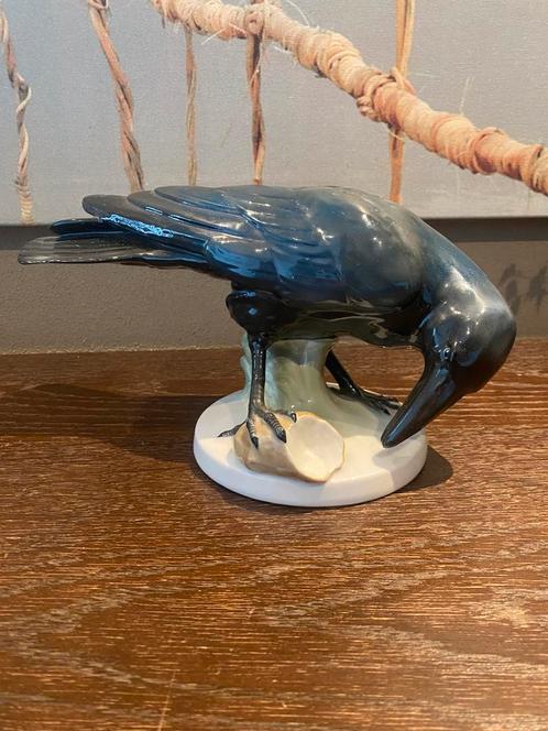 Pfeffer Gotha Rabenkrähe - zwarte kraai beeld uit 1920z, Antiek en Kunst, Kunst | Designobjecten, Ophalen