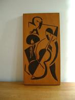 vintage jaren 60 houtsnede jazz muziek jazzband, Enlèvement ou Envoi