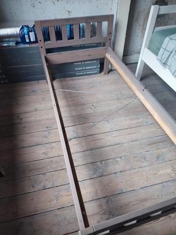 Peuterbed met lattenbodem en Foammatras 70x160 cm, Enlèvement, Comme neuf, Sommier à lattes
