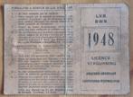 Lidkaart 1948 Belgische Wielrijdersbond wielrennen cyclisme, Sport en Fitness, Ophalen of Verzenden, Gebruikt, Overige typen
