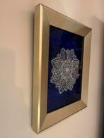 Diamond blue glass painting art HR, Antiek en Kunst, Ophalen