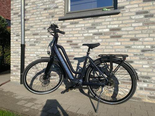 Gazelle Chamonix C5  L53 Frozen blue met riem., Fietsen en Brommers, Elektrische fietsen, Zo goed als nieuw, Gazelle, 51 tot 55 cm