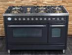 🔥Luxe Fornuis Boretti 120 cm antraciet + rvs 7 pits 2 ovens, Elektronische apparatuur, Fornuizen, 60 cm of meer, Ophalen of Verzenden