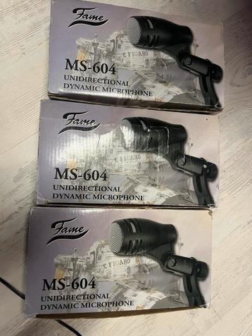 3x Fame MS-604 drum microfoons beschikbaar voor biedingen