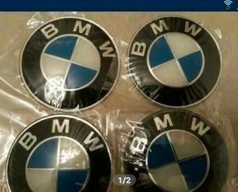 Bmw stickers blauw wit/zwart wit / m style 4 x 65 mm beschikbaar voor biedingen