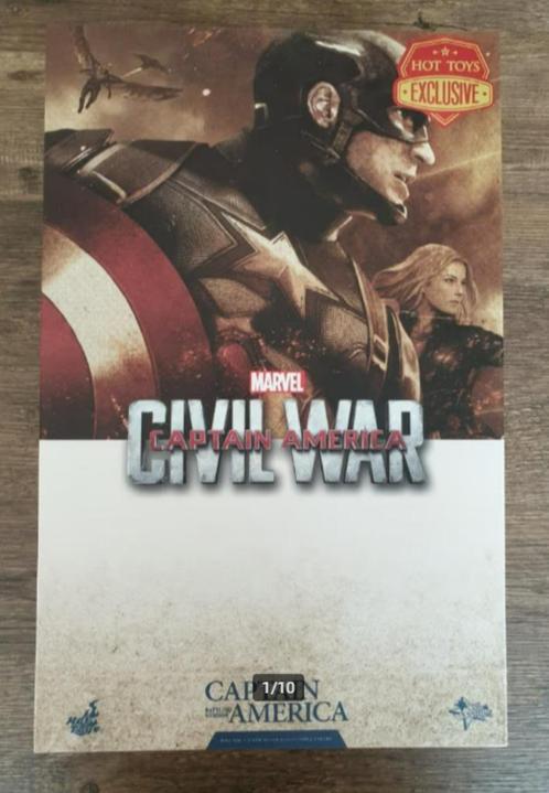Hot Toys Captain America MMS360 - battling versie + extra's, Verzamelen, Poppetjes en Figuurtjes, Zo goed als nieuw, Verzenden
