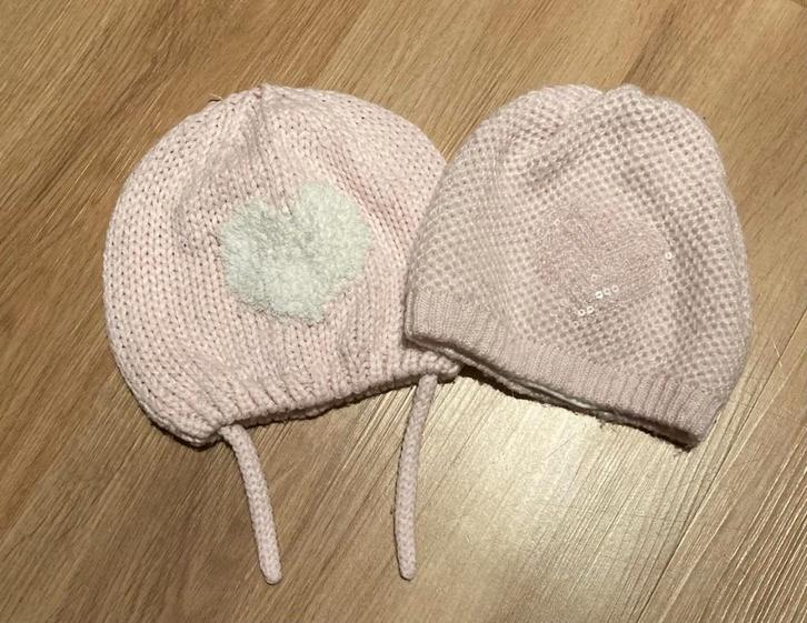 Set 2 meisjesmutsjes 47/49, Kinderen en Baby's, Kinderkleding | Mutsen, Sjaals en Handschoenen, Ophalen