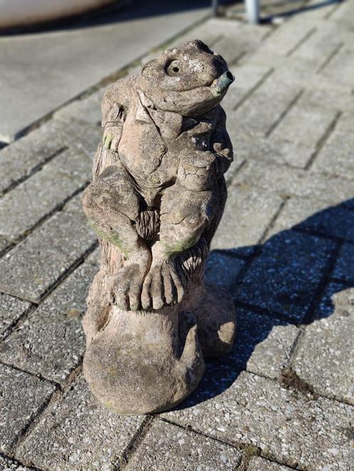 Grenouille giclée assise, Jardin & Terrasse, Statues de jardin, Utilisé, Animal, Béton, Enlèvement