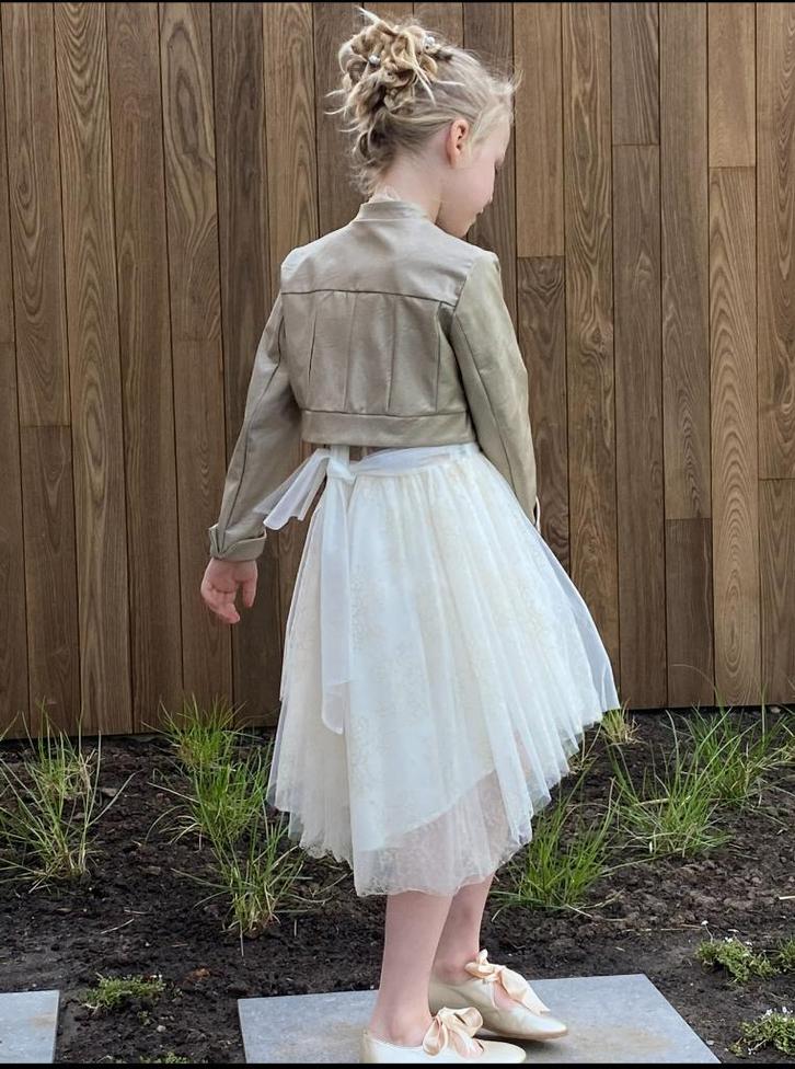 Communiekleed, Enfants & Bébés, Vêtements enfant | Taille 128, Comme neuf, Fille, Robe ou Jupe, Enlèvement