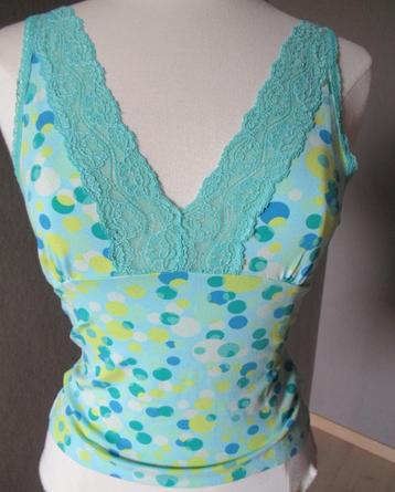 Nieuwe InWear top met kant in turquoise tint, Medium beschikbaar voor biedingen