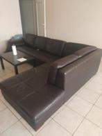 Bank van echt leer!!!, Huis en Inrichting, Ophalen, Zo goed als nieuw, Leer
