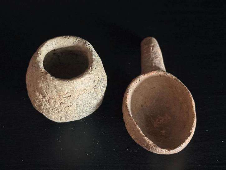 Zeer zeldzame lepel en kleine kom uit het Neolithicum, Antiek en Kunst, Antiek | Keramiek en Aardewerk, Ophalen