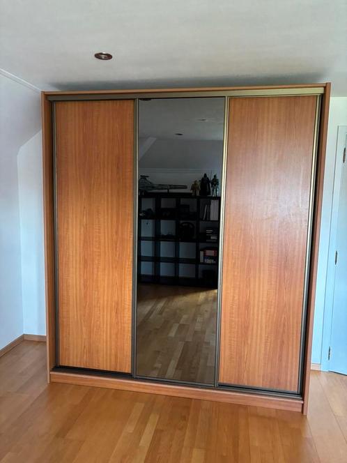 Kleerkast Mahonie melamine., Huis en Inrichting, Kasten | Kleerkasten, Gebruikt, Ophalen