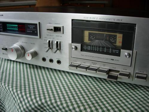 Philips N5381 MarkII Cassette Deck Herziene tests mogelijk, Audio, Tv en Foto, Cassettedecks, Enkel, Philips, Tape counter, Ophalen of Verzenden