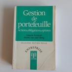 Gestion De Portefeuille, Livres, Économie, Management & Marketing, Comptabilité et administration, Enlèvement, Utilisé