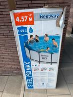 Zwembad steel pro max bestway 457x122cm, Tuin en Terras, Zwembaden, Gebruikt, Rond, Opzetzwembad, Ophalen