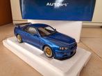 Nissan Skyline R34 BBS edition Bayside Blue AUTOART 1/18 Nie, Ophalen of Verzenden, Nieuw, Auto, Autoart