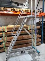 Rollende trap met 4 wielen met rem - 9 treden -, Doe-het-zelf en Bouw, Ladders en Trappen, Ophalen, Trap