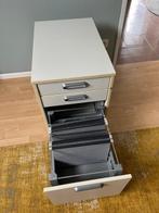 Ladeblok op wielen, Huis en Inrichting, Kasten | Roldeurkasten en Archiefkasten, Ophalen, Minder dan 50 cm, Modern wit, Zo goed als nieuw