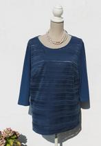 Mooie blouse van Damart XL - glanzend blauw, Kleding | Dames, Blauw, Maat 42/44 (L), Ophalen of Verzenden, Zo goed als nieuw