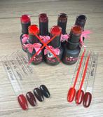 5 flesjes Diva Gellak rubberbase Red collectie, Nieuw, Ophalen of Verzenden, Rood, Handen en Nagels