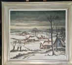 schilderij : winterlandschap, Antiek en Kunst, Ophalen of Verzenden