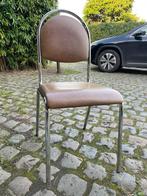 stoelen vintage, Huis en Inrichting, Stoelen, Metaal, Vier, Gebruikt, Bruin