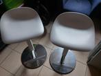Ikea witte barkrukken, Huis en Inrichting, Barkrukken, Ophalen, In hoogte verstelbaar