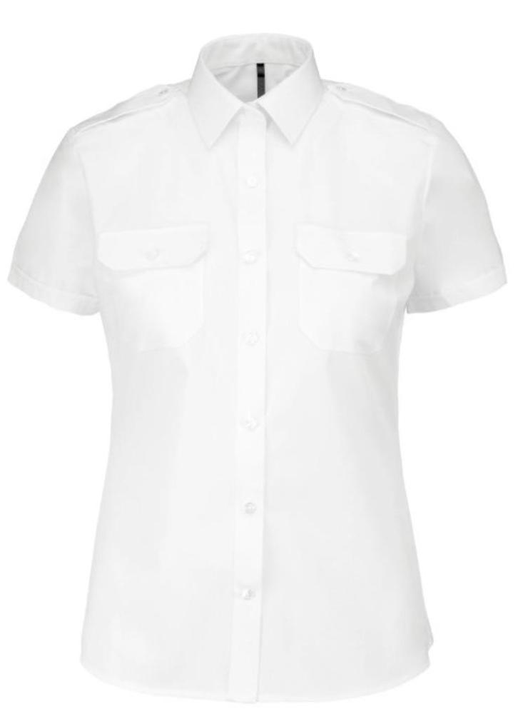 Pilotenhemd met Korte mouwen Dames (LOT 8), Kleding | Heren, Overhemden, Zo goed als nieuw, Wit, Ophalen